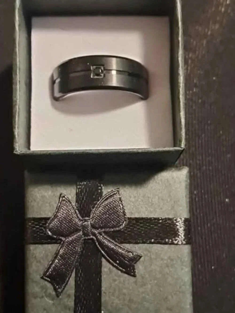 Men's size 10 stainless steek promise ring (NEVER WORN)
